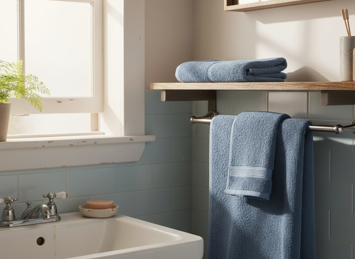 Bambusová osuška 80 x 150 cm steel blue