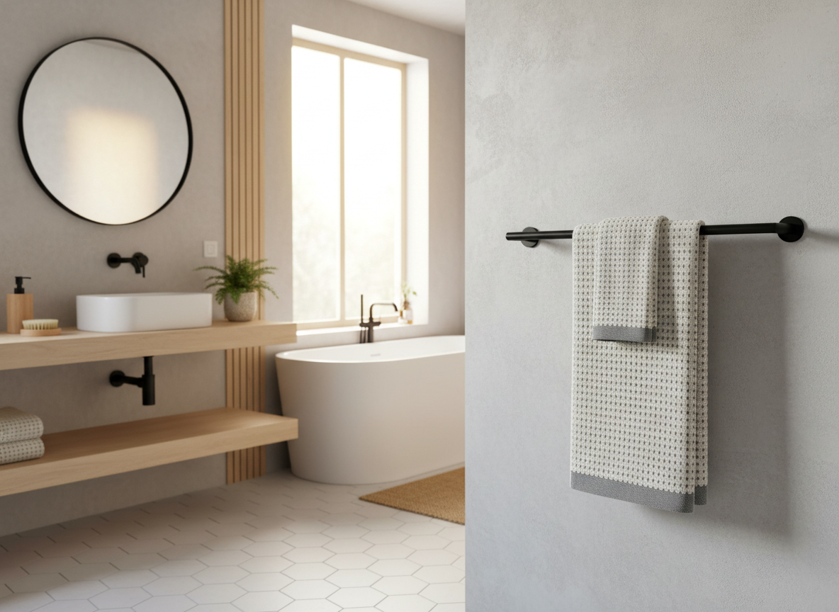 EDEN saunová osuška 80 x 200 cm kostka nature/black