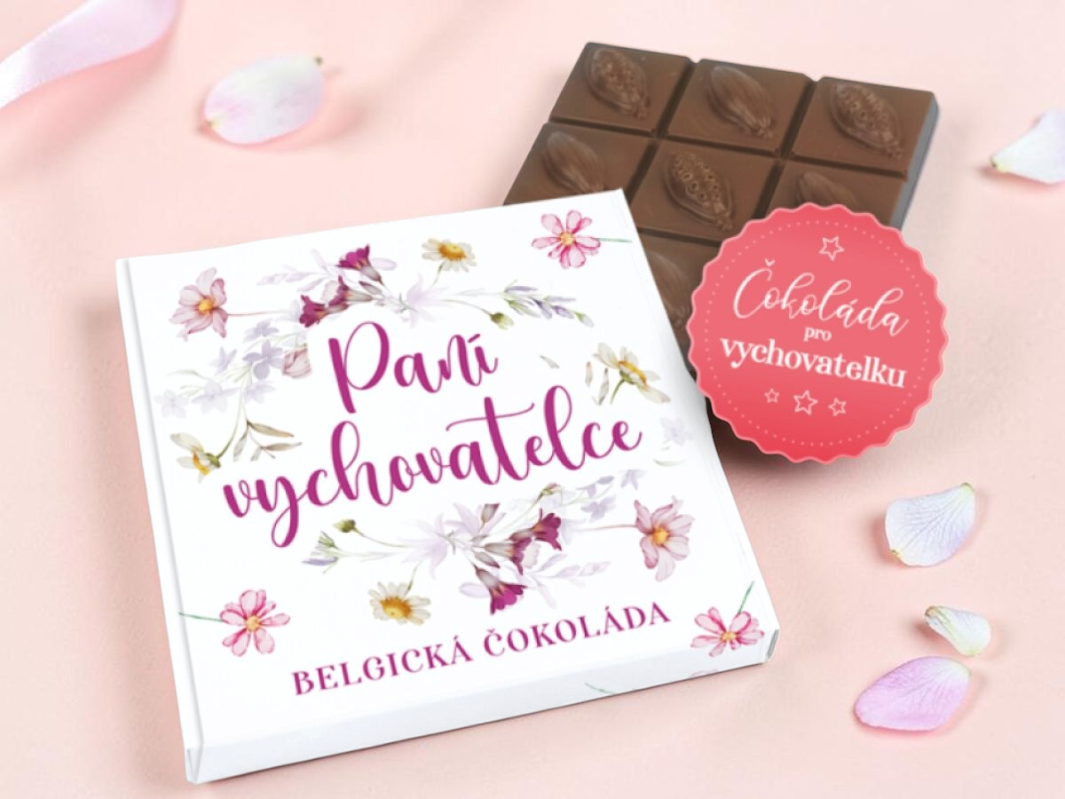 Dárková belgická čokoláda 90g - Motiv Paní vychovatelce 133