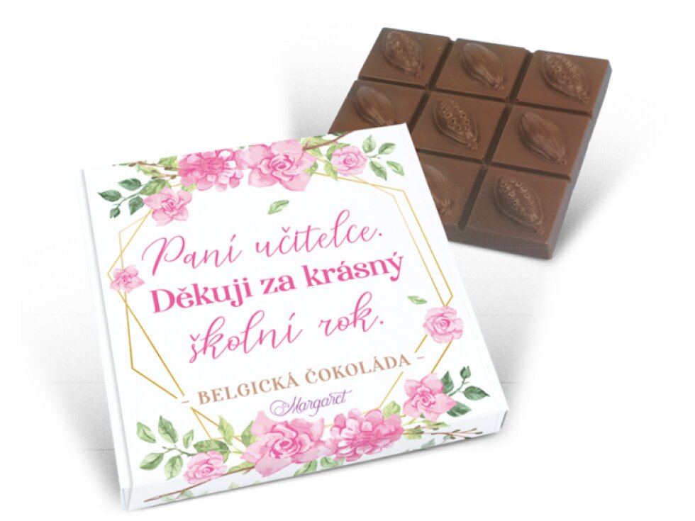 Dárková belgická čokoláda 90 g pro paní učitelku