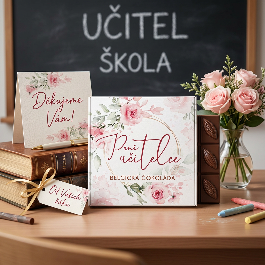 Dárková belgická čokoláda 90g Paní učitelce