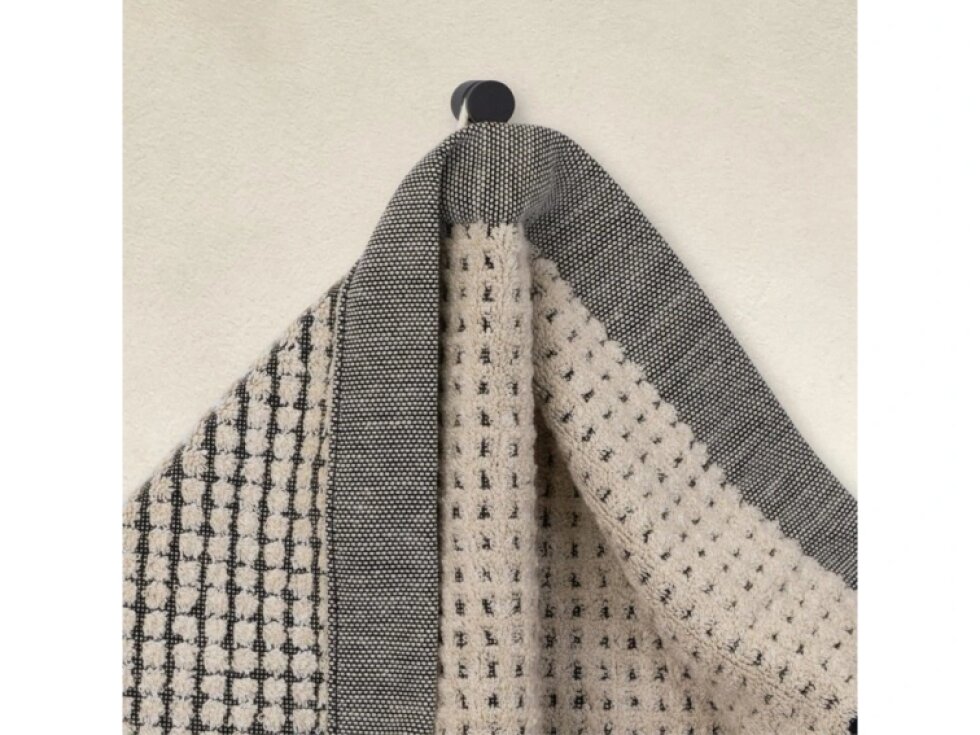 EDEN ručník 50 x 100 cm kostka nature/black