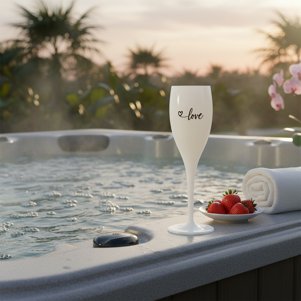 Sklenička CHEERS 100 ml No. 1, bílá s potiskem Love, Koziol