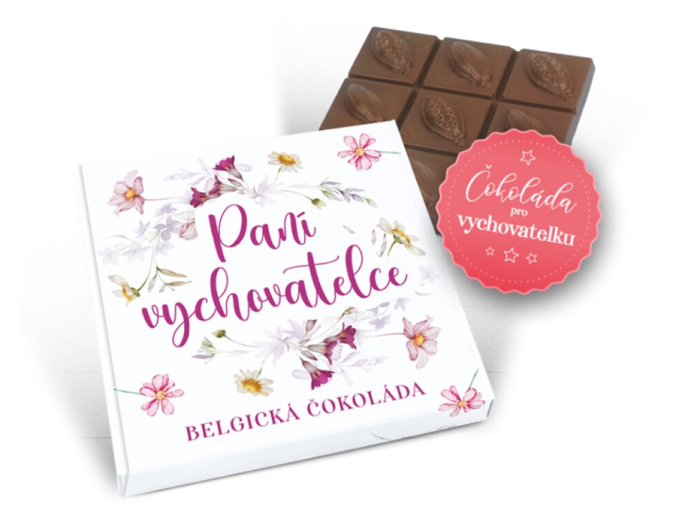 Dárková belgická čokoláda 90g - Motiv Paní vychovatelce 133
