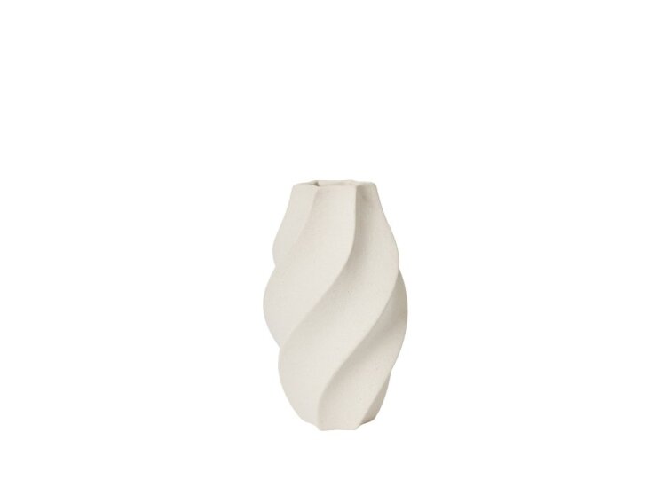 Broste ODETTE Váza 32 cm - Bílá Kamenina