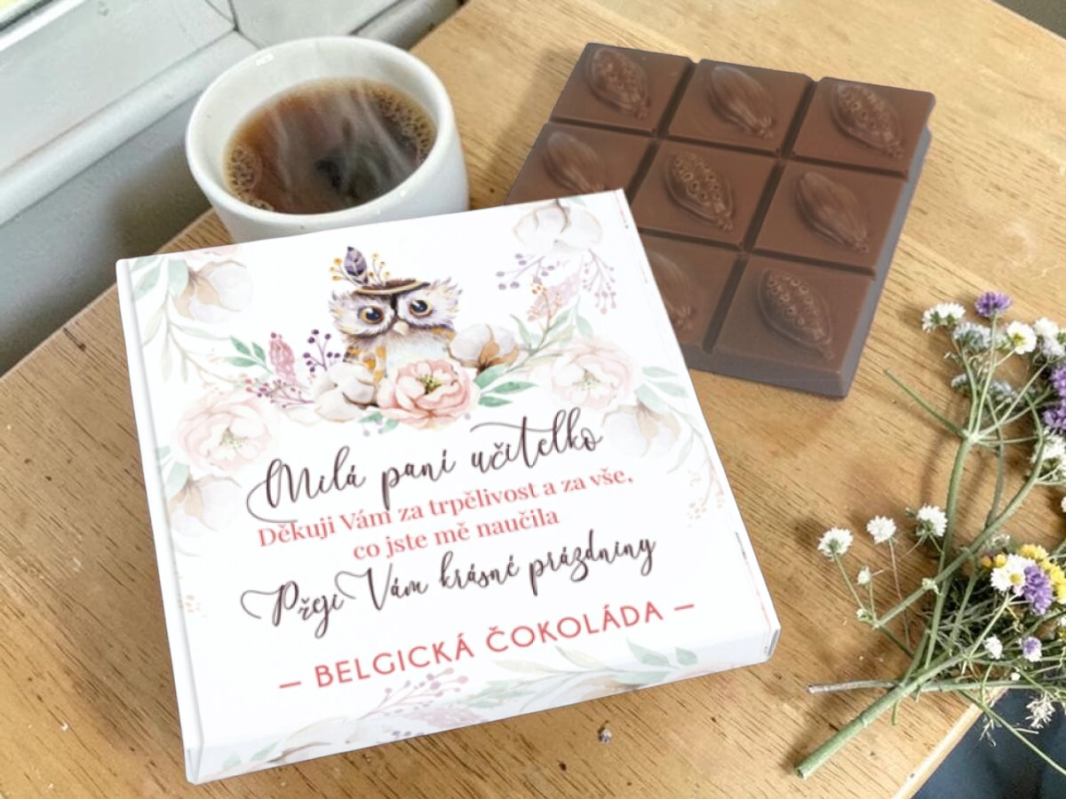 Belgická čokoláda Milá paní učitelko Motiv 128, 90g