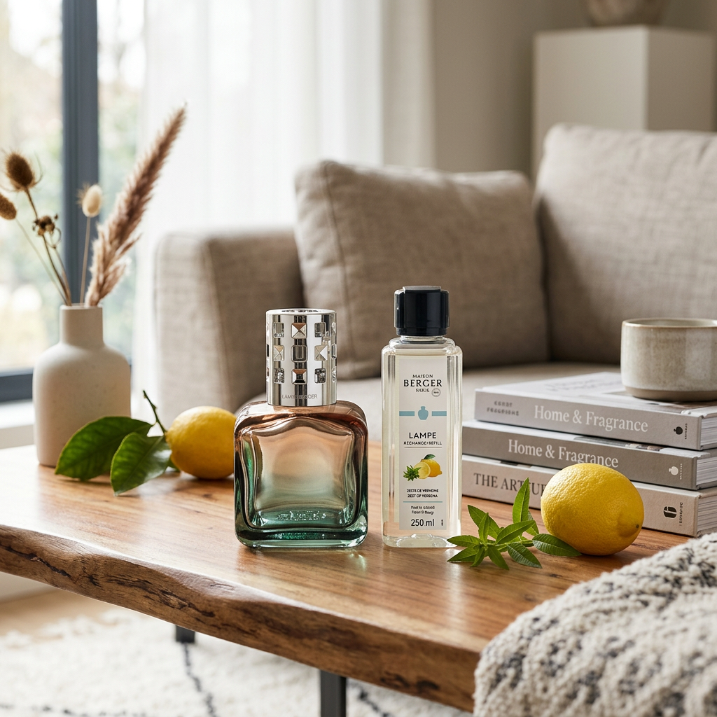 Katalytická lampa Glaçon duhová zelená + náplň Verbena 250 ml – Maison Berger Paris