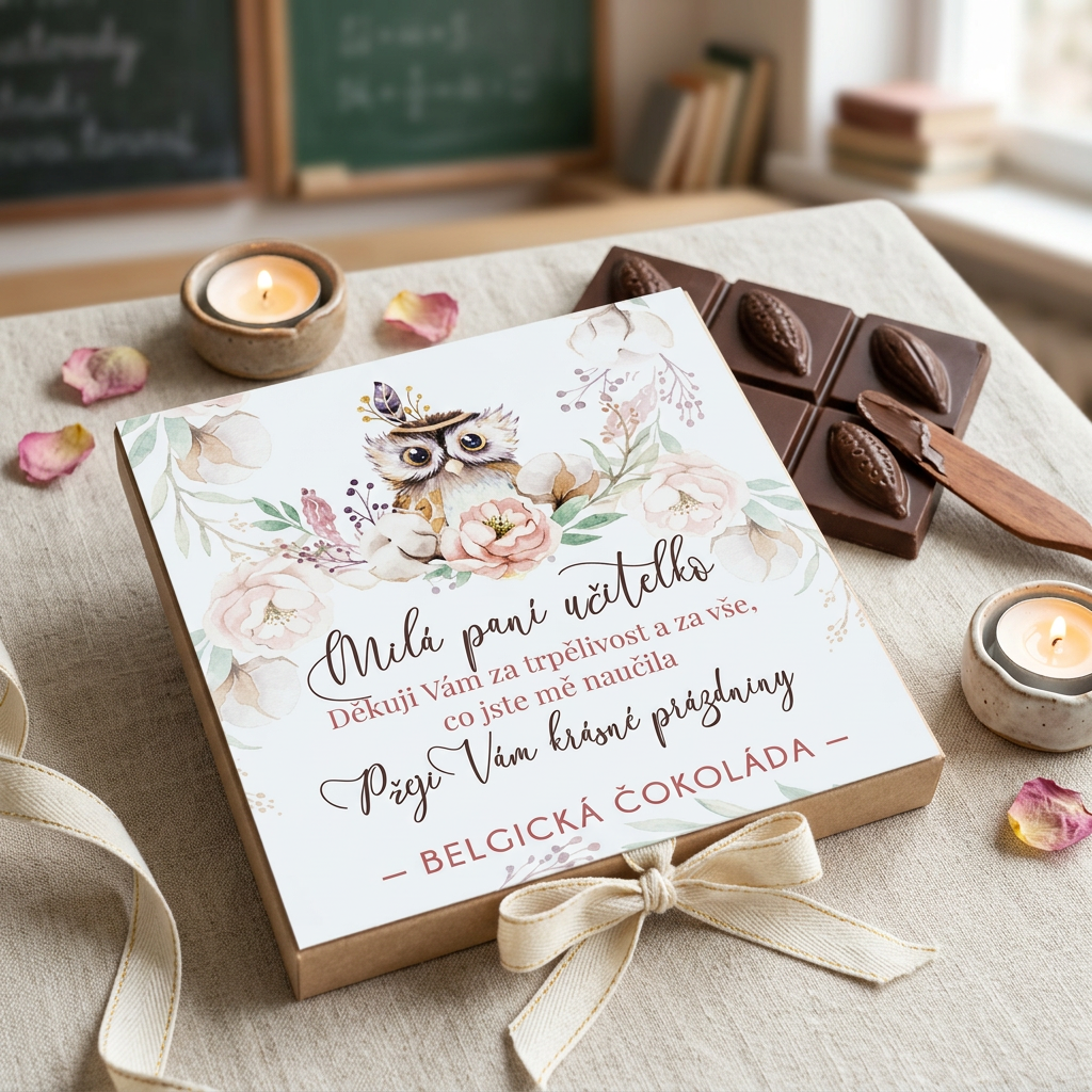 Belgická čokoláda Milá paní učitelko Motiv 128, 90g