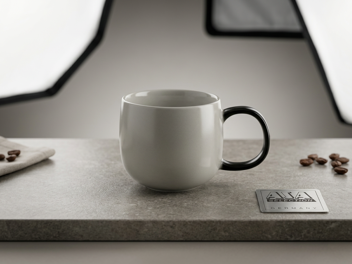 Šálek na espresso Asa JOY 90 ml - Béžová/Šedá, Porcelán