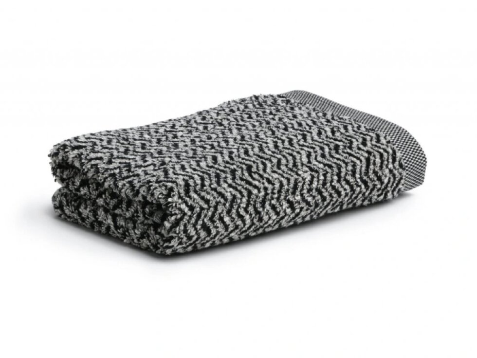 BROOKLYN ručník rybí kost 50 x 100 cm nature/black