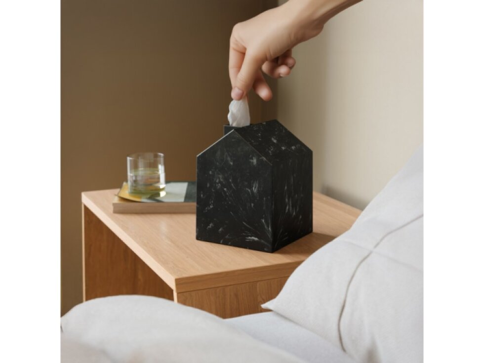 Kryt na krabičku papírových kapesníků Umbra CASA černý