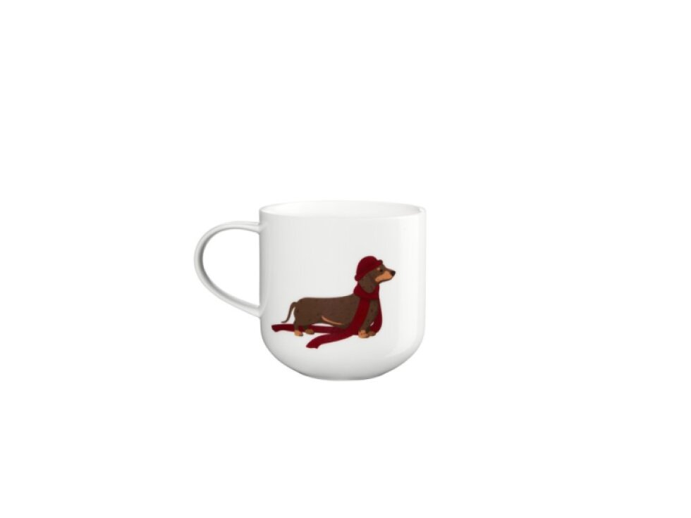 Porcelánový hrnek ASA Selection COPPA WINTER ANIMALS jezevčík 400 ml