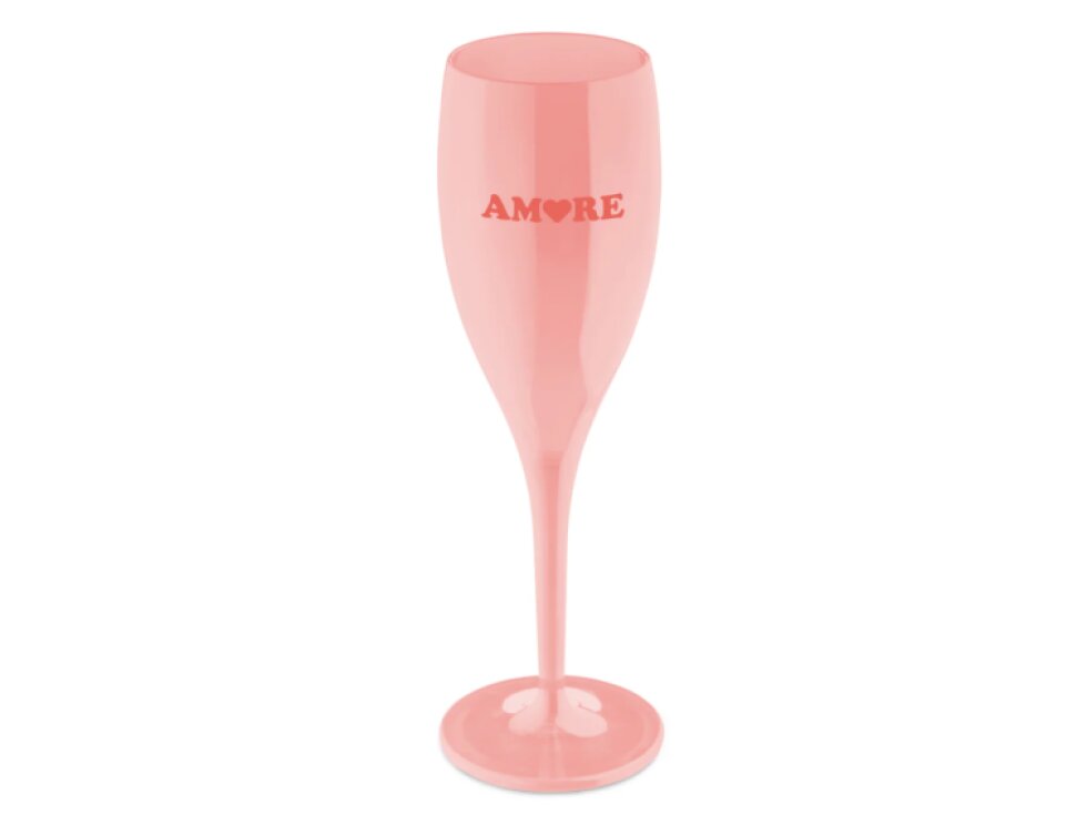 Sklenička CHEERS růžová s potiskem AMORE 100 ml