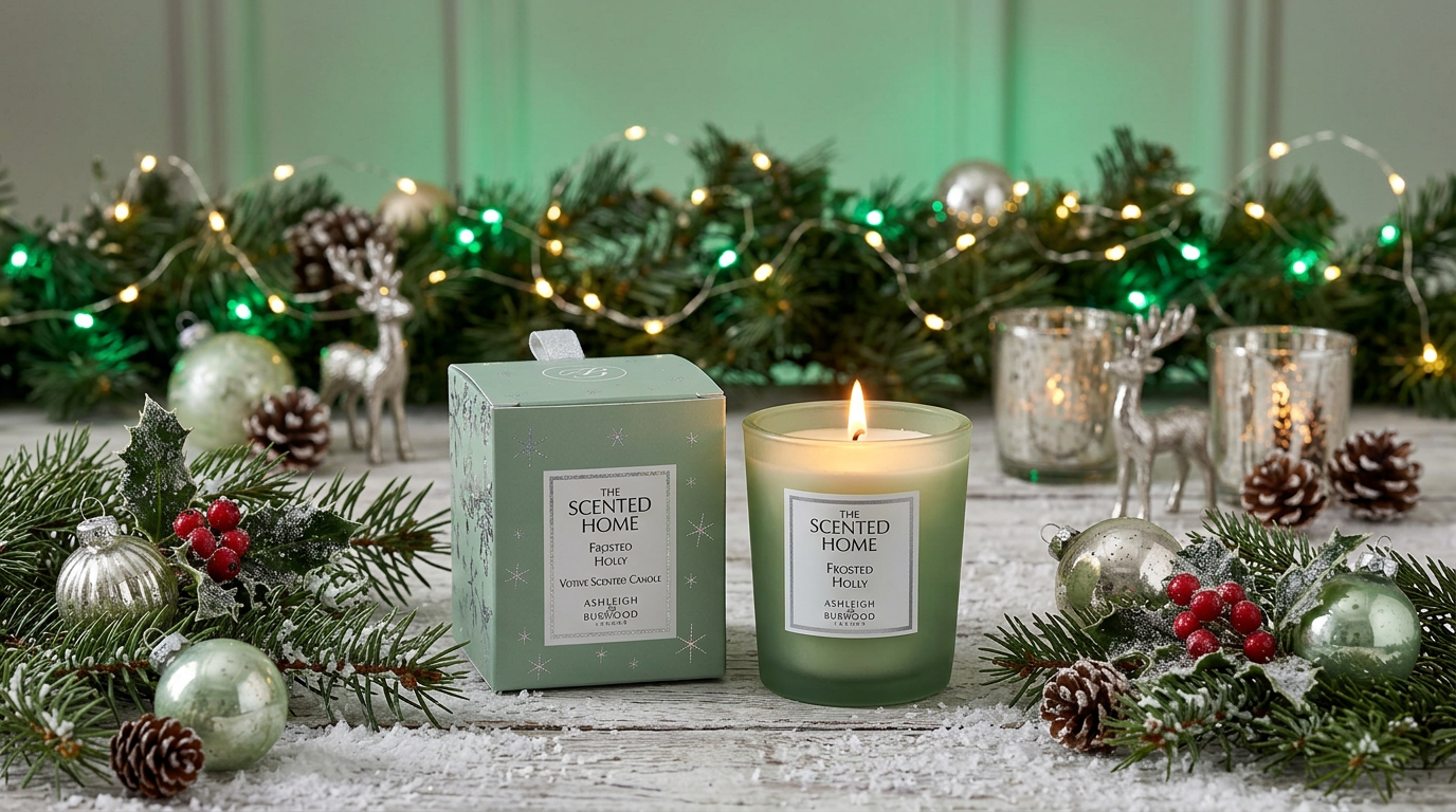 Vánoční vonná svíčka Frosted Holly 70 g – Ashleigh & Burwood