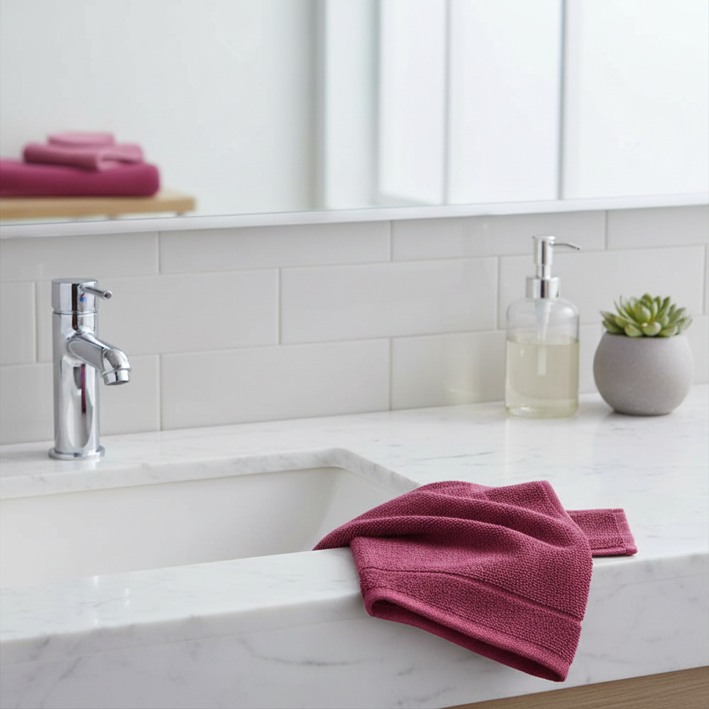 Bambusový ručník 30 x 30 cm berry