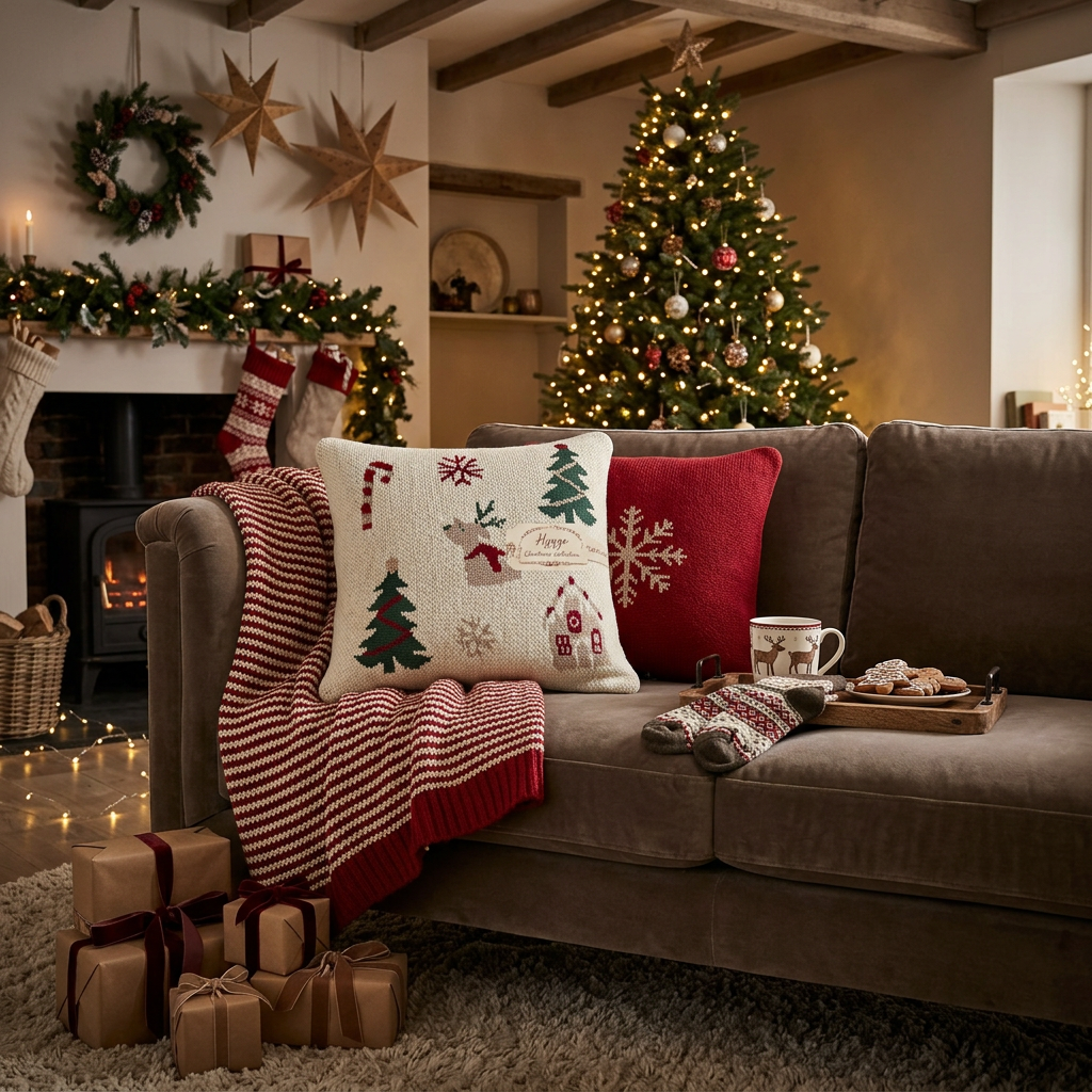 Vánoční povlak na polštář MERRY DAYS 45 × 45 cm, 100% bavlna – Sander