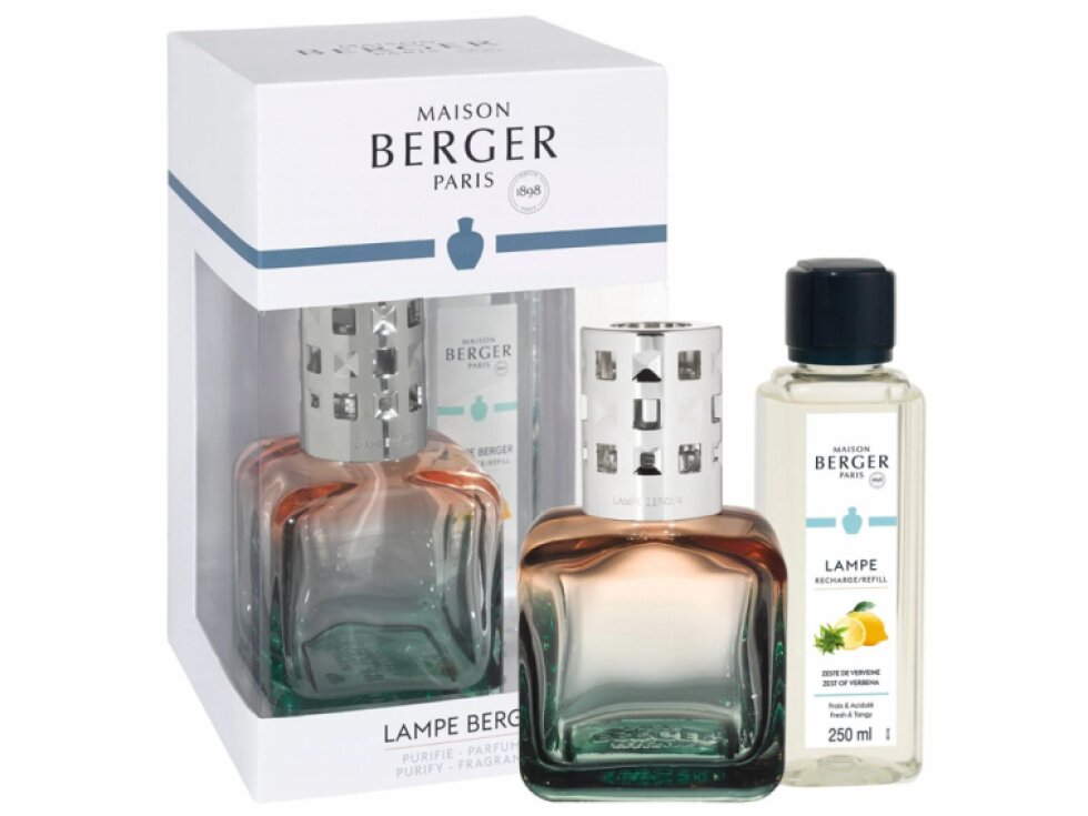 Katalytická lampa Glaçon duhová zelená + náplň Verbena 250 ml – Maison Berger Paris