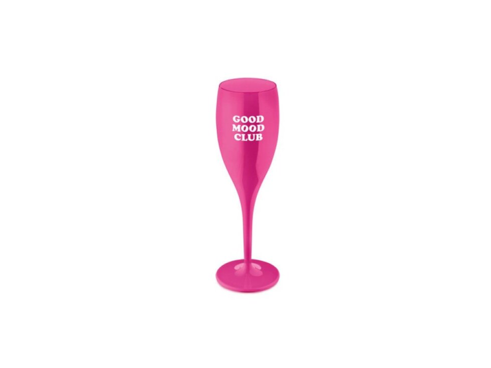 CHEERS Koziol Sklenička 100 ml Růžová s Potiskem GOOD MOOD CLUB