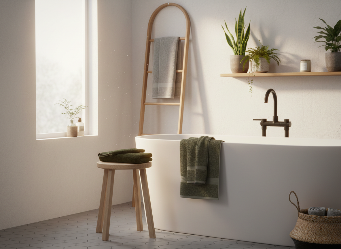 Bambusová osuška 80 x 150 cm olive