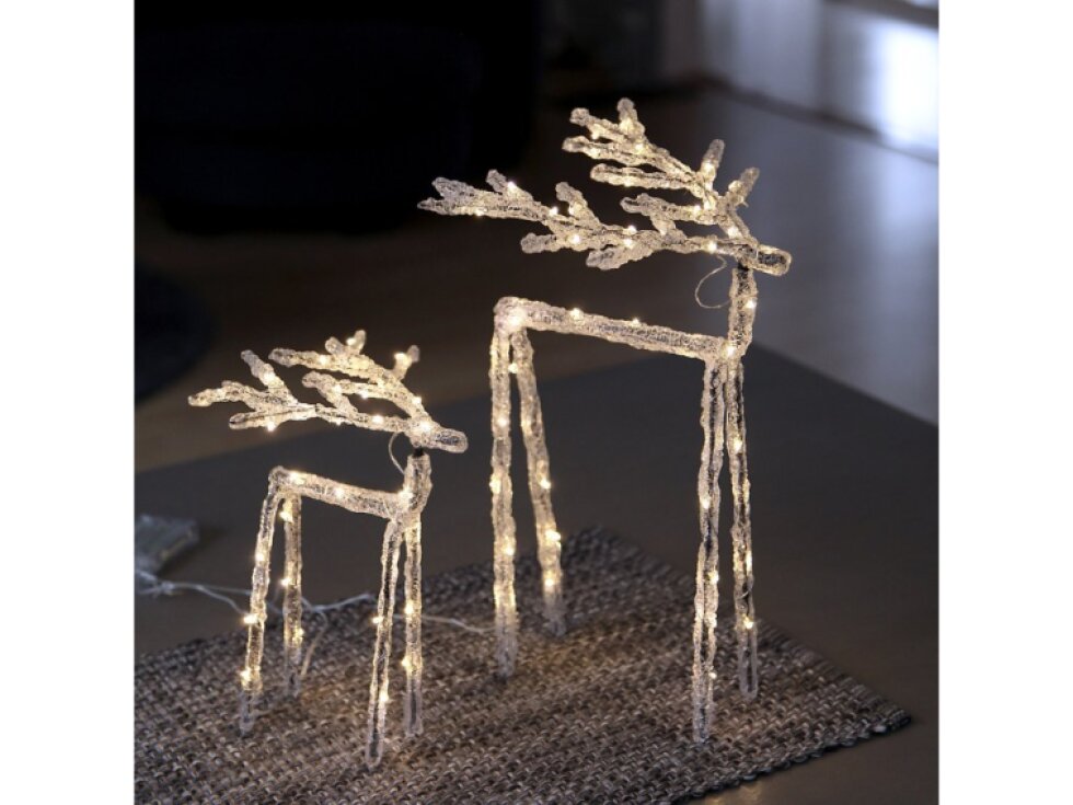 LED svítící jelen ICY 60 LED, 40 cm, čirý – Star Trading