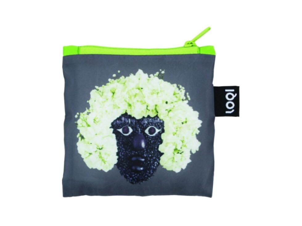 Stylová nákupní taška LOQI - FRESH FACES, 20 kg, recyklovaný polyester