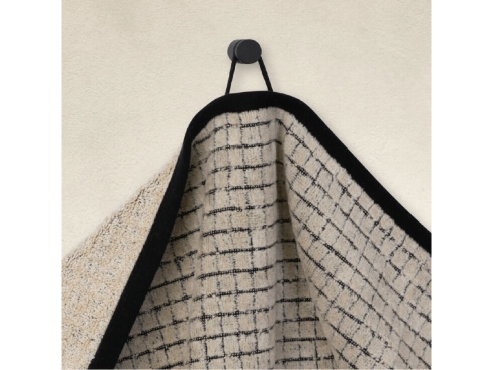 EDEN ručník 50 x 100 cm, kostka nature/black