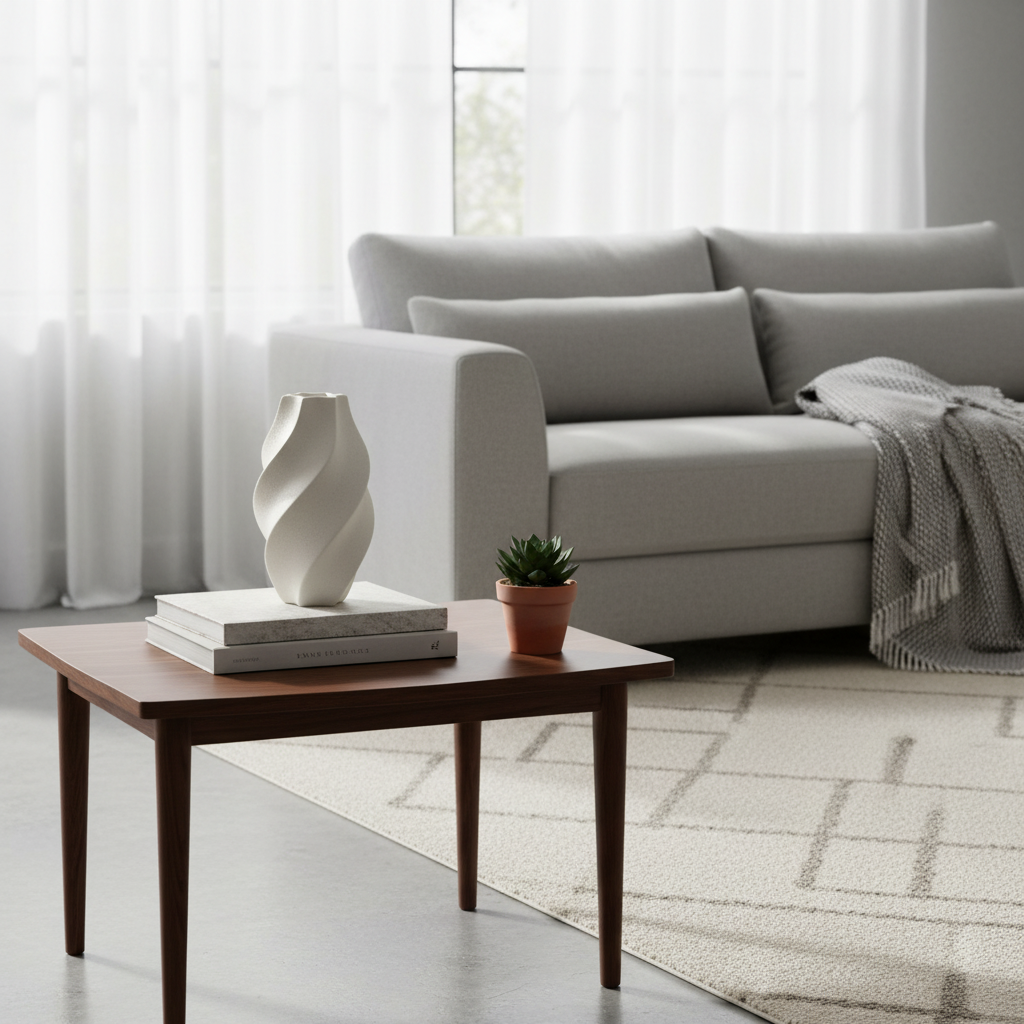 Broste ODETTE Váza 32 cm - Bílá Kamenina