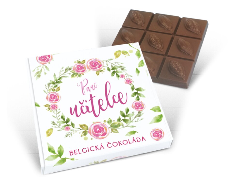 Belgická čokoláda 90 g - Dárek Paní učitelce Motiv 107