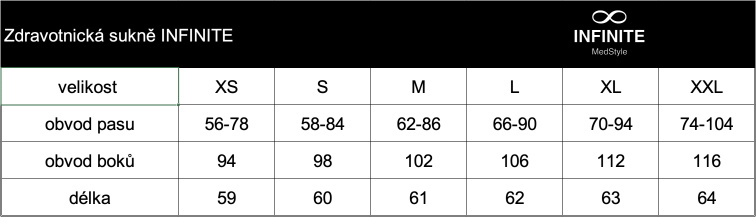 Zdravotnická sukně INFINITE - tmavě modrá