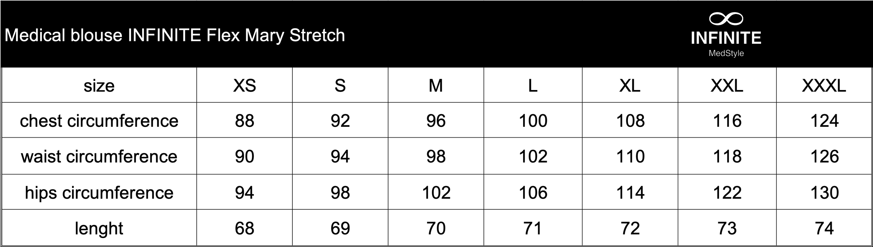 Zdravotnická halena INFINITE Flex Mary Stretch - tmavě modrá