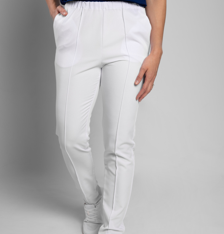 Zdravotnické kalhoty INFINITE Flex Mary Stretch - bílé