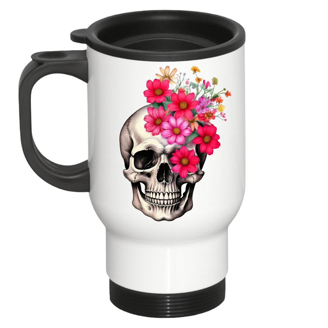 Termohrnek - Lebka s květy