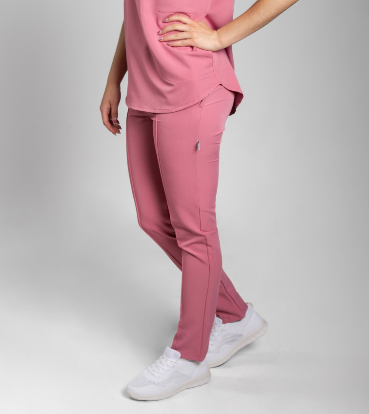 Zdravotnické kalhoty INFINITE Flex Mary Stretch - starorůžové