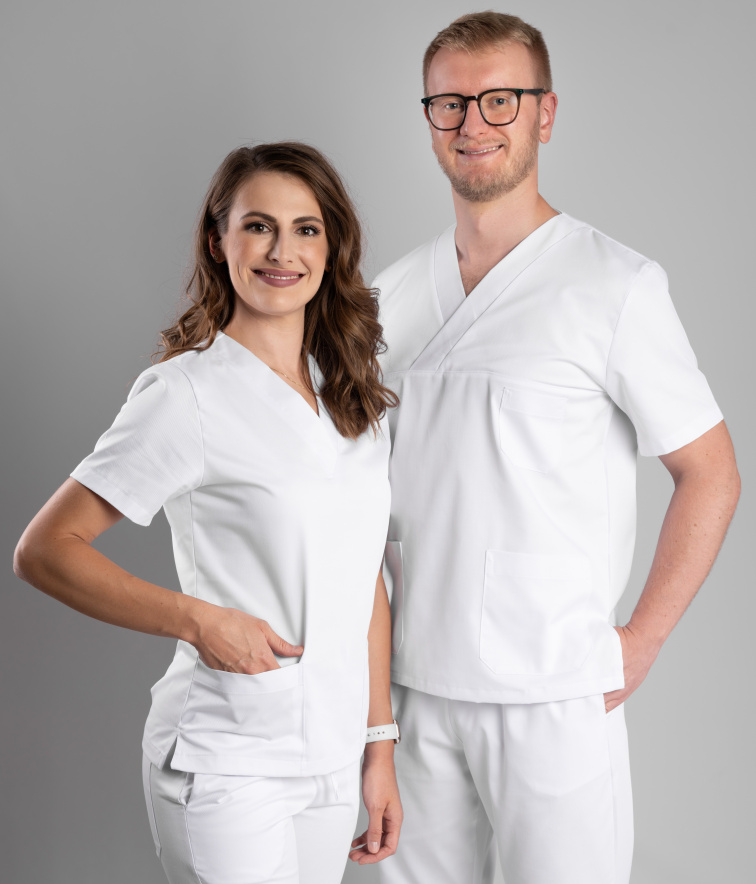 Lékařská halena INFINITE Essentials pánská - bílá