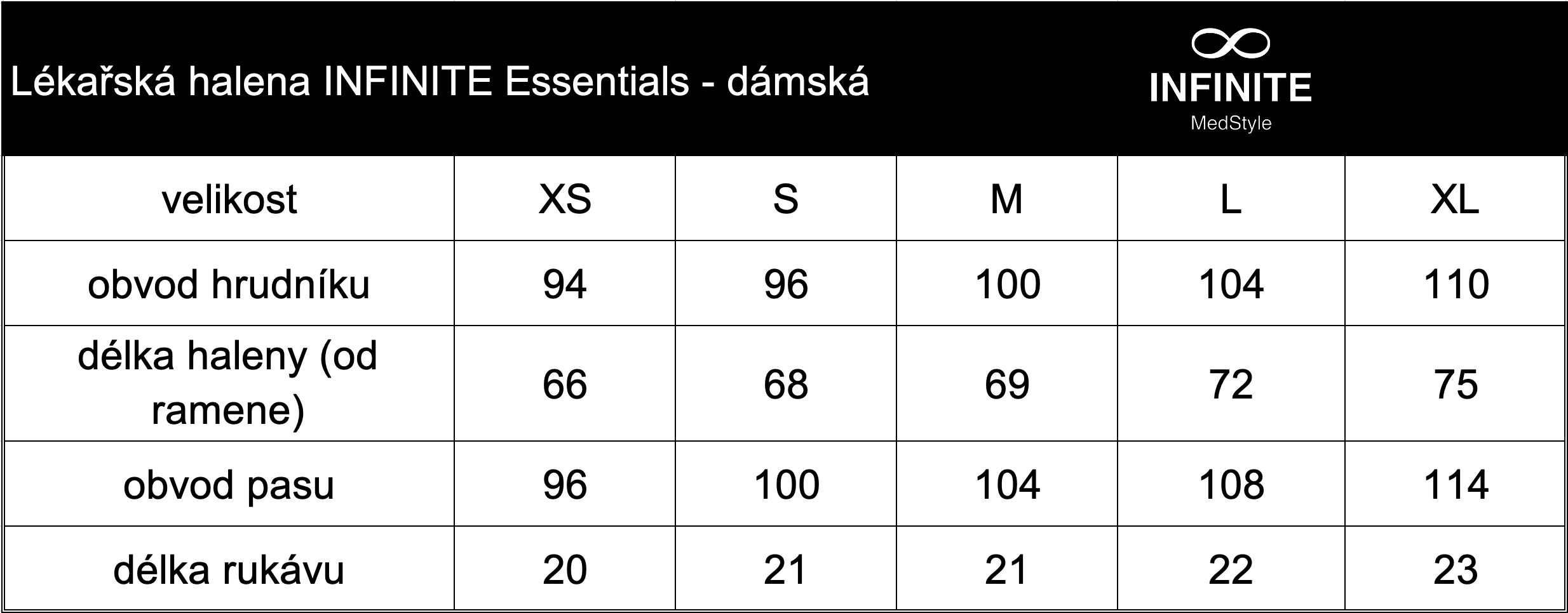 Lékařská halena INFINITE Essentials dámská - bílá