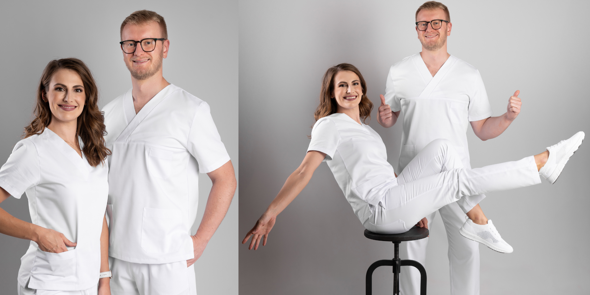 Lékařská halena INFINITE Essentials pánská - bílá