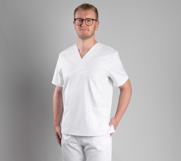 Lékařská halena INFINITE Essentials pánská - bílá