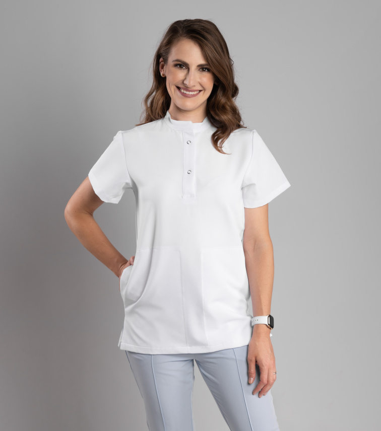 Zdravotnická halena INFINITE Flex Mary Stretch - bílá