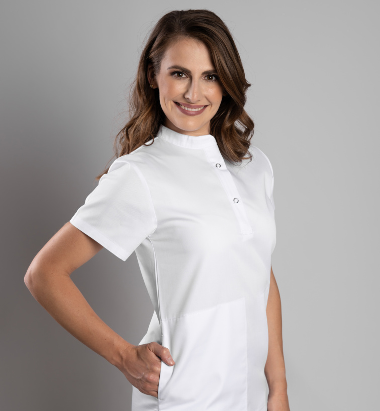 Zdravotnická halena INFINITE Flex Elizabeth - bílá