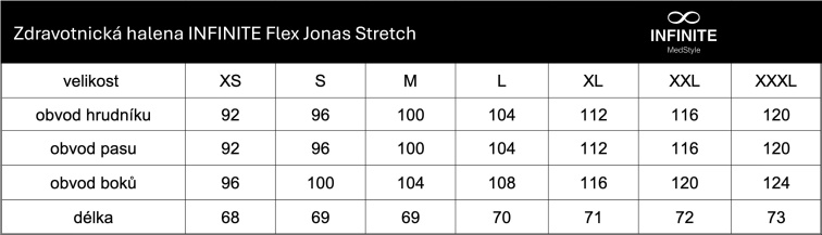 Zdravotnická halena INFINITE Flex Jonas Stretch - bílá