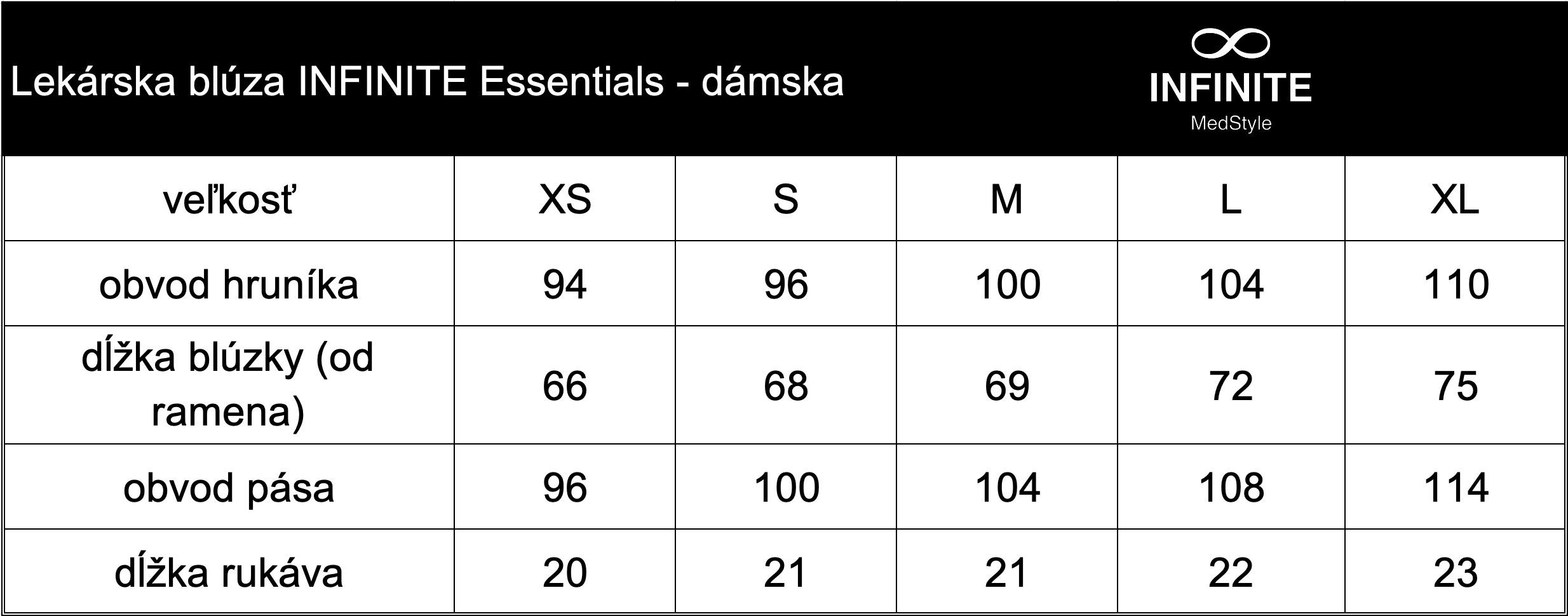 Lékařská halena INFINITE Essentials dámská - bílá