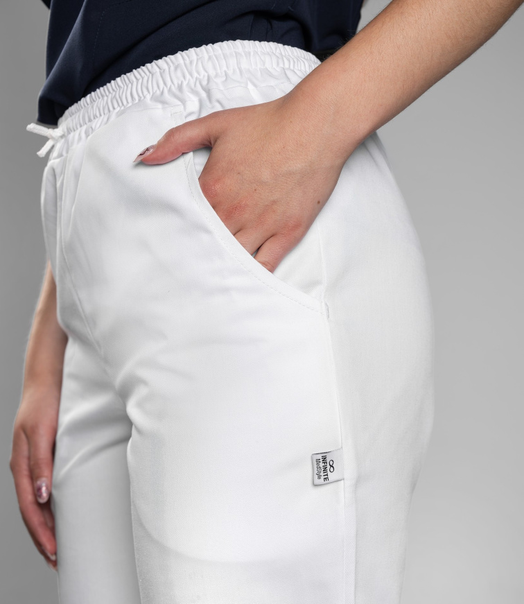 Zdravotnické kalhoty INFINITE Flex Rosalind - bílé