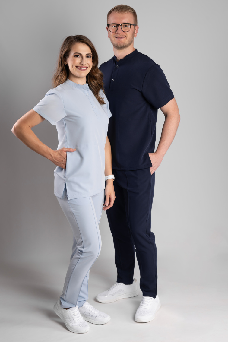 Zdravotnická halena INFINITE Flex Mary Stretch - modrá