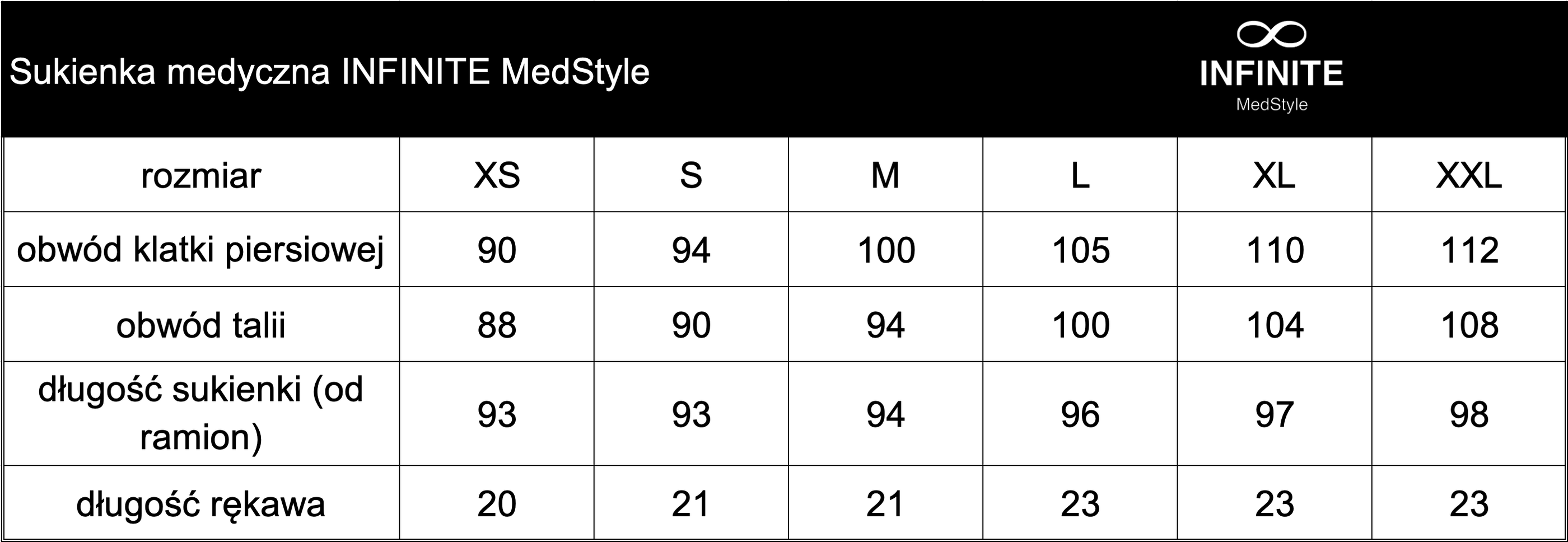 Sukienka medyczna INFINITE MedStyle - biały