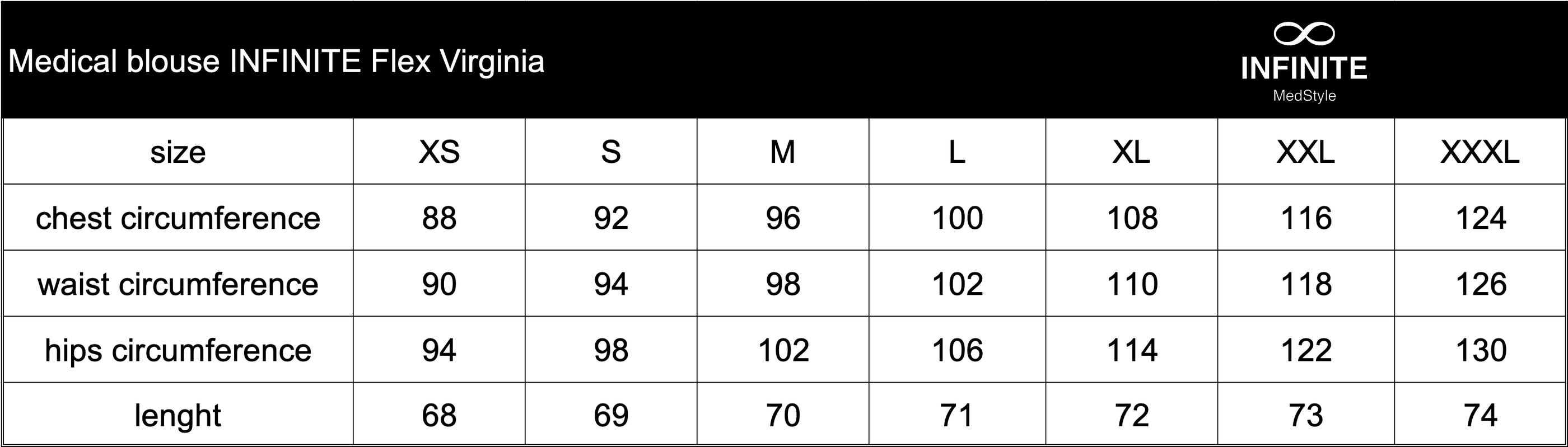 Zdravotnická halena INFINITE Flex Virginia - tmavě modrá