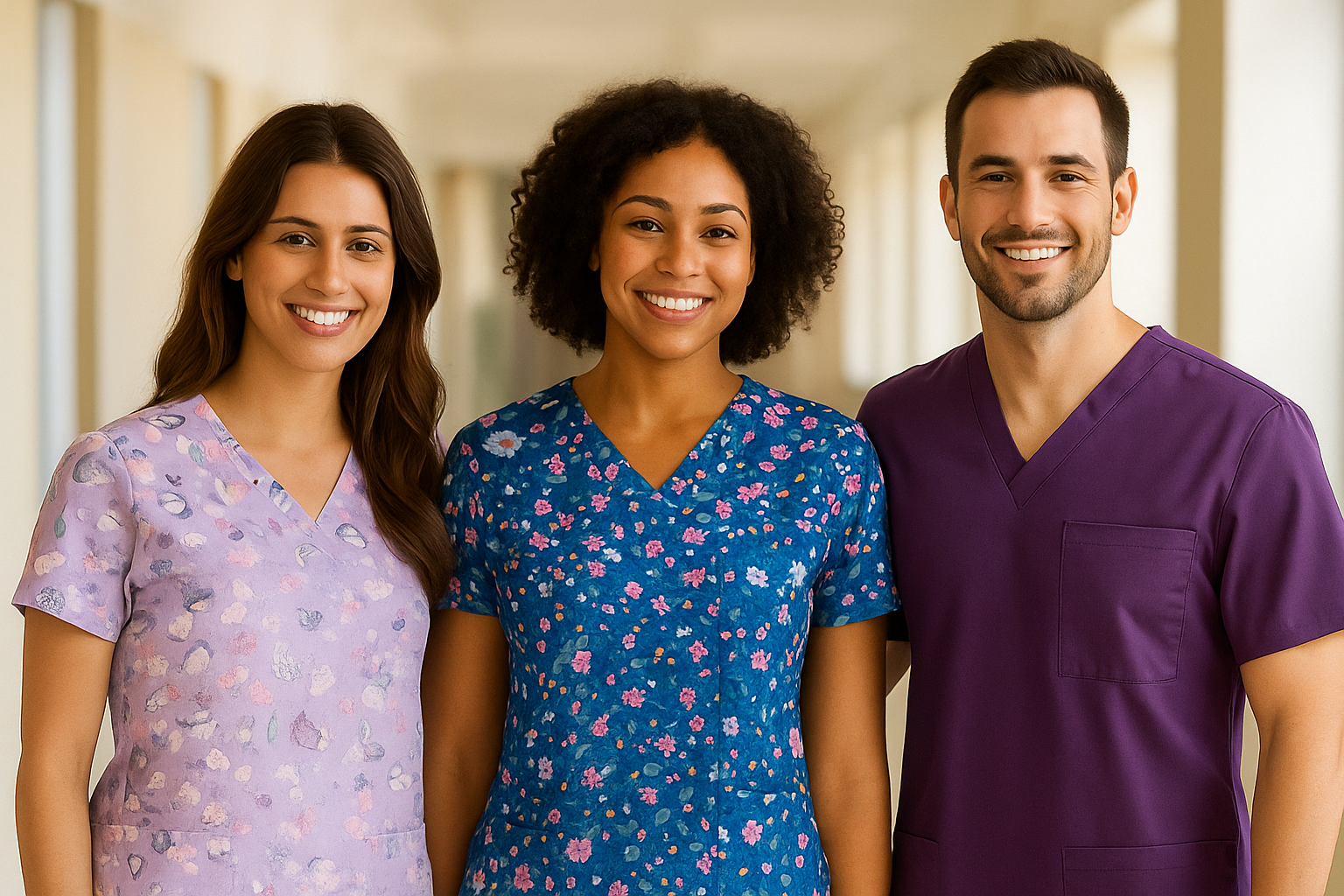 Zdravotnická halena koi Velora - Iridescent French Lavender