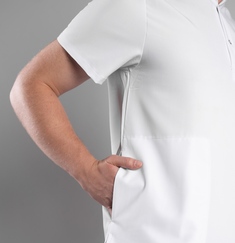 Zdravotnická halena INFINITE Flex Harvey Stretch - bílá