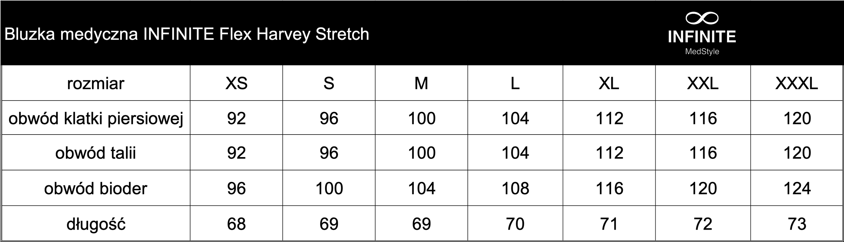 Zdravotnická halena INFINITE Flex Harvey Stretch - bílá