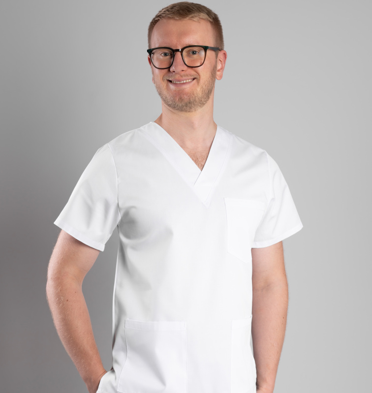 Zdravotnické kalhoty INFINITE Flex Harvey Stretch - bílé