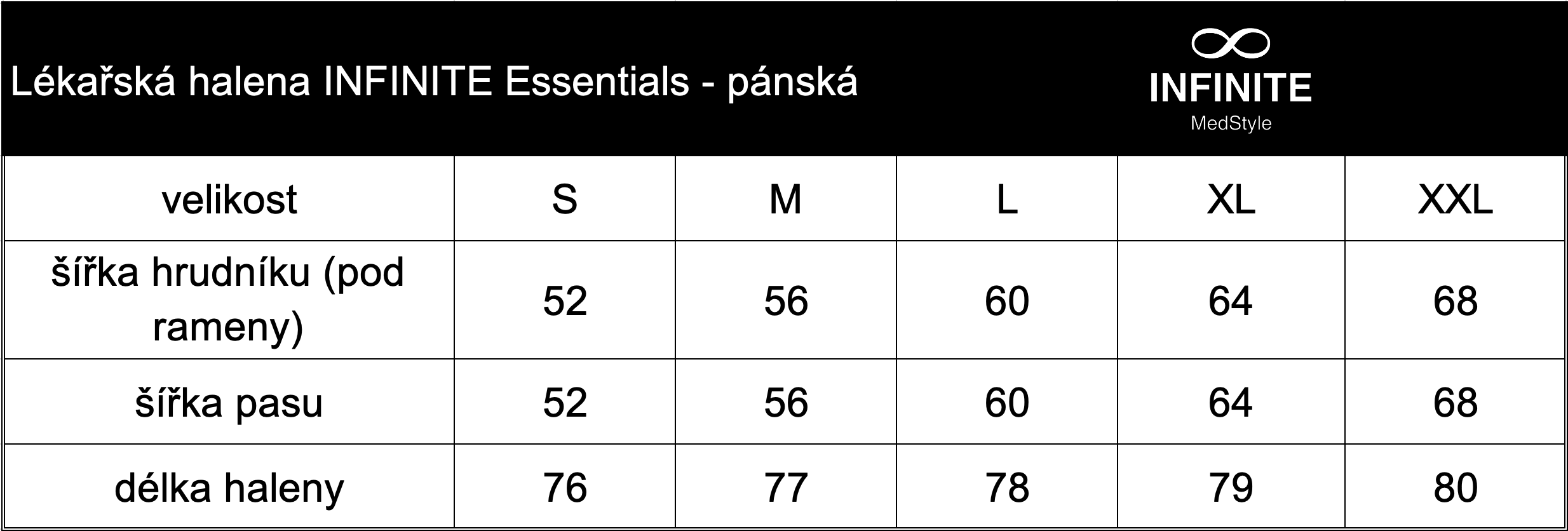 Lékařská halena INFINITE Essentials pánská - bílá
